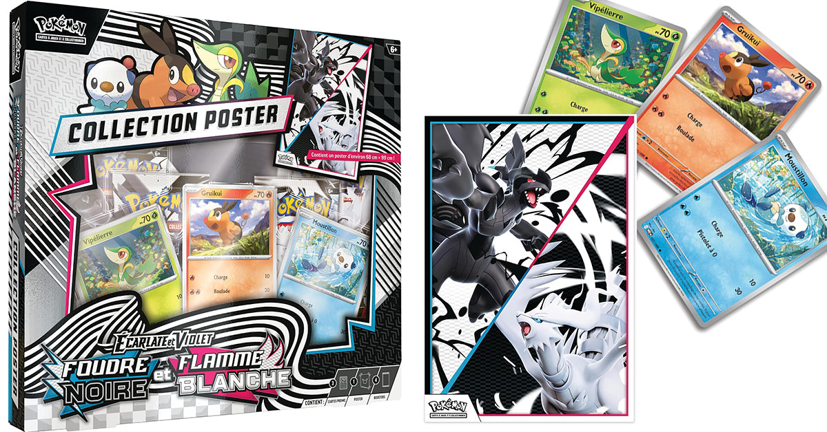Coffret Collection Poster Pokémon 10.5 Foudre Noir Flamme Blanche