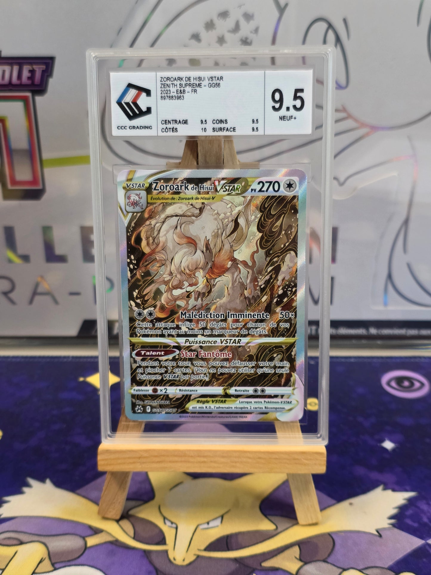 Zoroark de Hisui Vstar GG56 Zenith Supreme CCC 9.5