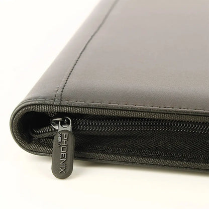[Phoenix Shield] Portfolio Deluxe 480 noir - Simili Cuir Zippé